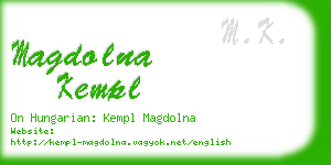 magdolna kempl business card